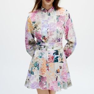 Zara floral patch dress 👗